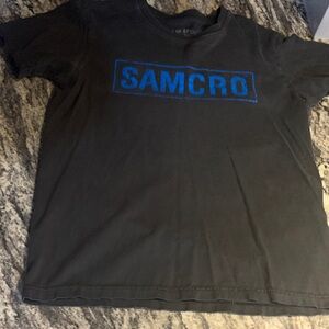 Sons of Anarchy Black Short-Sleeve Tee with Blue Logo
